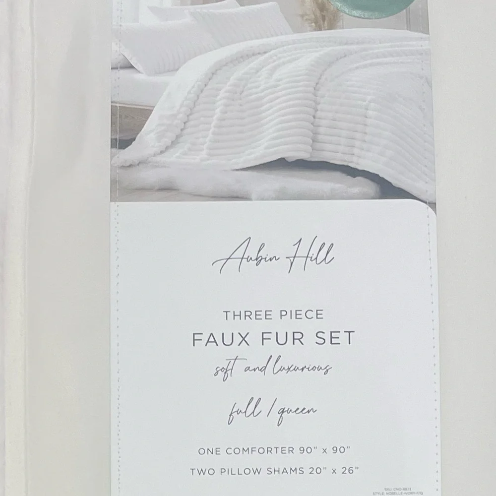 Anbin Hill THREE PIECE FAUX FUR COMFORTER SET